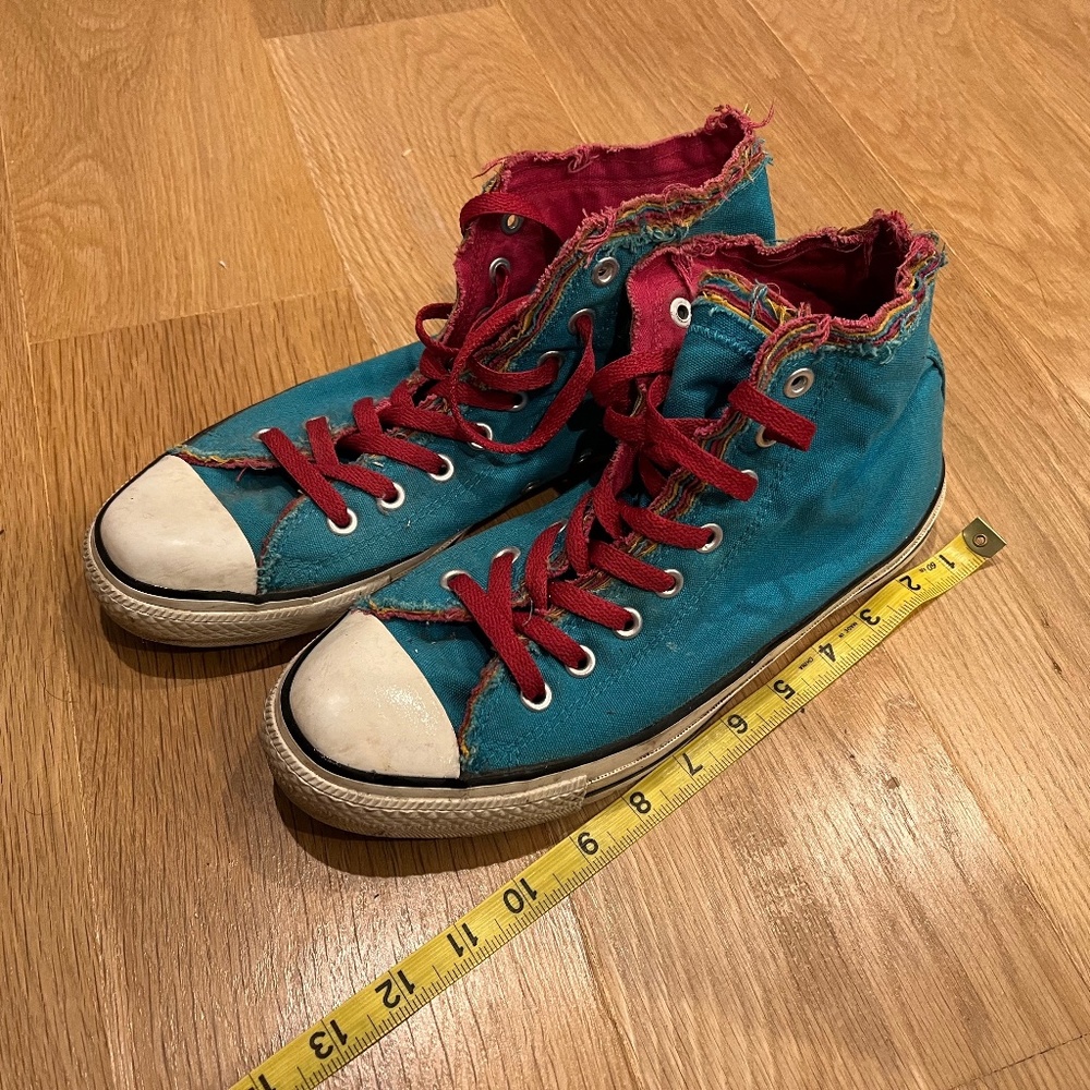 Converse All-Stars Chuck Taylor high-tops unique multi-layer, multi-color